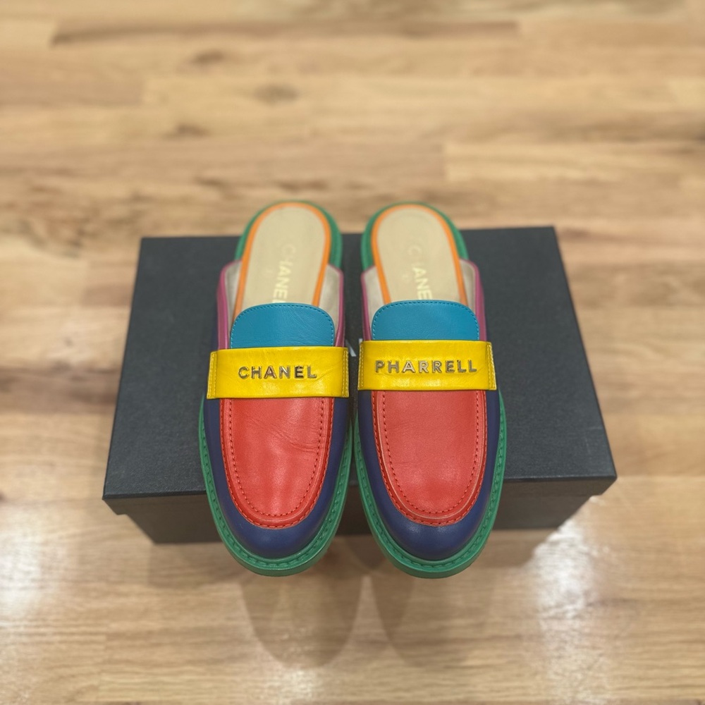Chanel Pharrell Multicolor Loafer Mule size 41